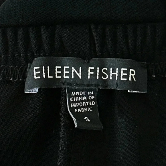 Eileen Fisher Pullon Pant w/Side Zip Elastic Waistband Black Size S - Picture 7 of 12